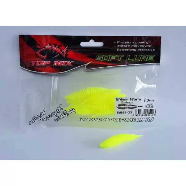 Top Mix Shiner Worm Chartreuse 6,0cm Plastová nástraha červ 10ks