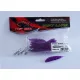 Top Mix Shiner Worm Purple Red 6,0cm Plastová nástraha ve tvaru červa 10ks