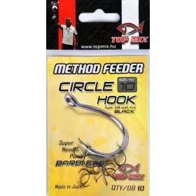   Top Mix Method Feeder Circle 10 Háček na kapry s očkem, bez protihrotu 10ks