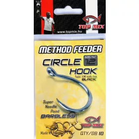   Top Mix Method Feeder Circle 12 Háček na kapry s očkem, bez protihrotu 10ks