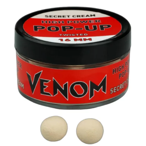Venom High Power Pop-Up Boilie Secret Cream Boilie 16mm 45g
