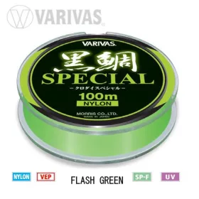   Varivas Kurodai Special Vep Mono Flash Green 100m #2 0,235mm Monofilní hlavní vlasec