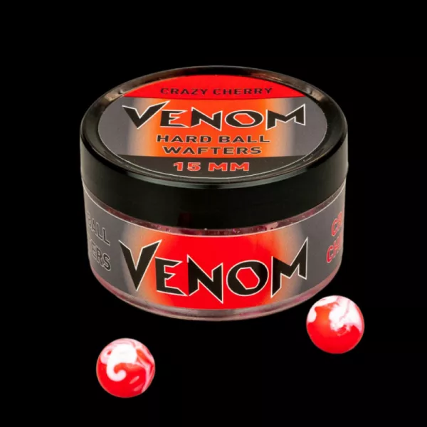 Feedermánia Venom Hard Ball Wafters 15mm Crazy Cherry Krmné boilie
