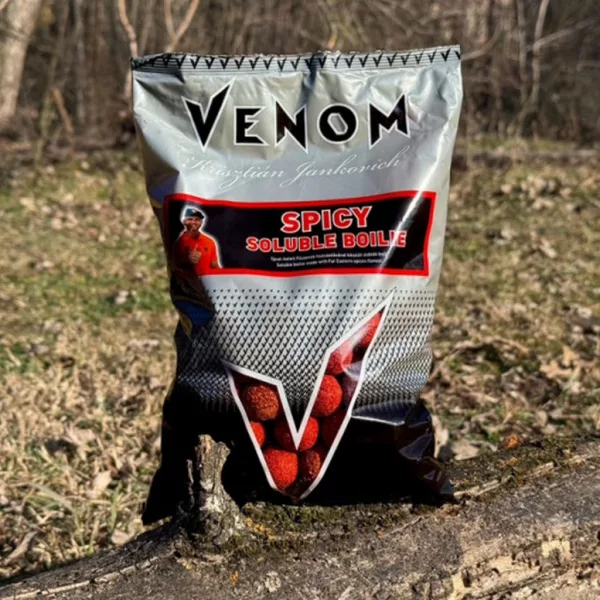 Venom Soluble Boilie 20mm Spicy rozpustné boilie 900gr