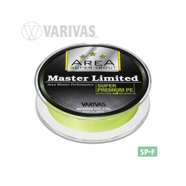 Varivas Trout Area Master Limited PE 75m #0,15 4,5lb Žlutá Fluo Pletená hlavní šňůra