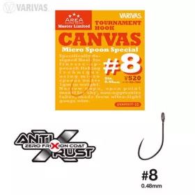   Varivas Super Trout Area Tournament Canvas #8 Micro Spoon Special Hák bez protihrotu 15ks