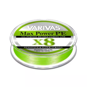   Varivas Max Power PE X8 150m #1,2 24,1lb 0,185mm Lime Green Fluo Pletená šňůra