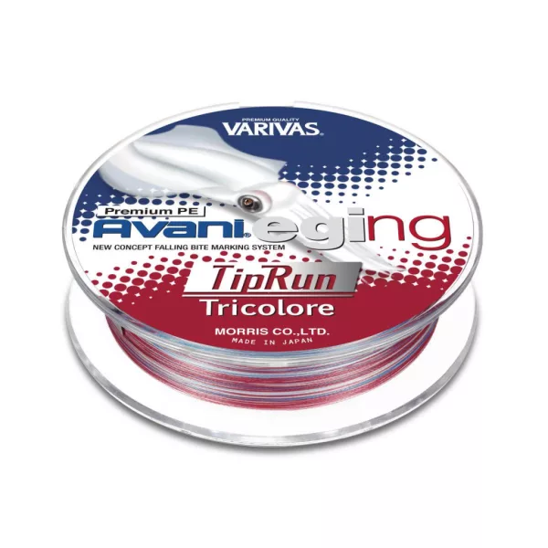 Varivas Avani Eging Tip Run Premium PE 150m #0,6 0,128mm 10,0lb Tricolore Pletená hlavní šňůra