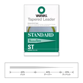   Varivas Zúžený návazec Tapered Leader Standard ST 7X 2,74m 0,104-0,48mm Muškařský návazcový vlasec