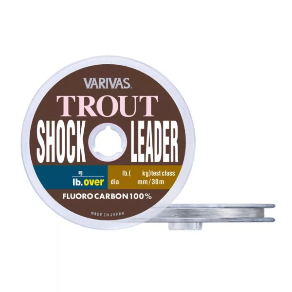 Varivas Pstruhový ShockLeader Fluorocarbon 30m 0,235mm 8lb Fluorocarbonový návazcový vlasec