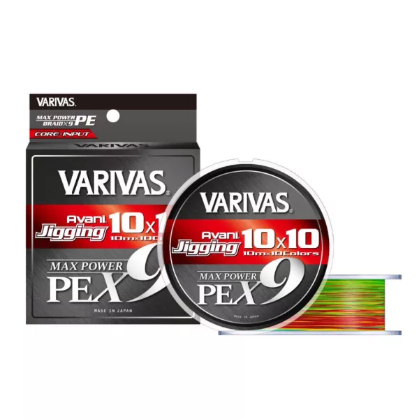 Varivas Avani Jigging 10x10 Max PE X9 300m #5,0 0,370mm 80lb Pletená hlavní šňůra
