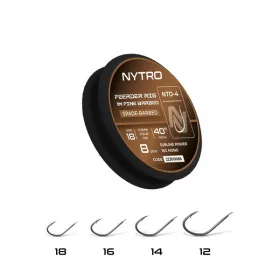   Nytro NTO4 Fine Feeder 16 0,11mm 100cm Předvázaný háček s lopatkou, s protihrotem 8ks
