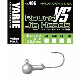 Yarie 406 Round VS Semi Barb 1/0 5,0gr Jig Hlavička 10ks