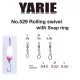 Yarie 529 Fast Snapring L 8,5lb Otočný obratlík 4ks