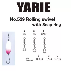 Yarie 529 Fast Snapring S 5lb Otočný obratlík 4ks