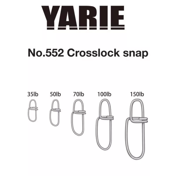 Yarie 552 Crosslock Snap 50lb Karabina 9ks