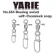 Yarie 554 Crosslock Bearing Swivel 100lb Otočný obratlík 3ks