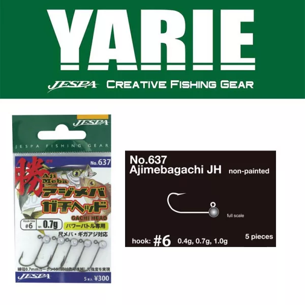 Yarie 637 Ajimeba Gachi 6 0,7gr Jig hlava 5ks