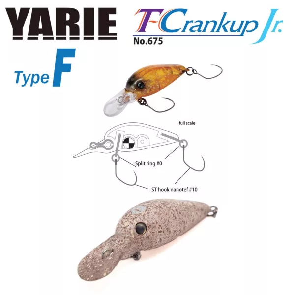 Yarie 675 T-Crankup Jr Type F 2,8cm 1,8gr C24 Pont Wobler