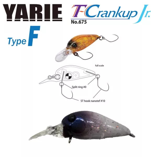 Yarie T-Crankup Jr 675 Type F 2,8cm 1,8gr C31 Variation Wobler