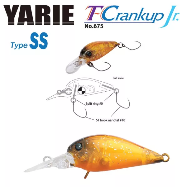 Yarie T-Crankup Jr 675 Type SS 2,8cm 2,1gr C19 YM Brown Wobbler