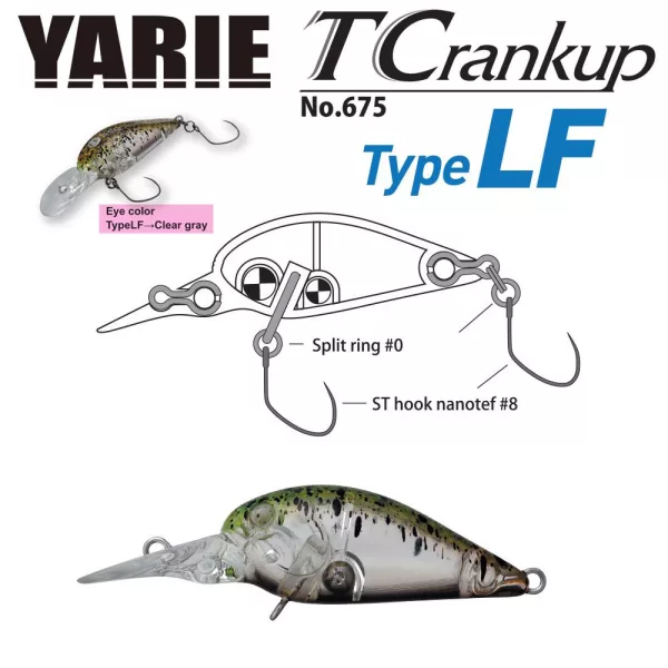 Yarie T-Crankup 675 Type LF 3,5cm 2,6gr C10 Kyoushyu Chart Wobler