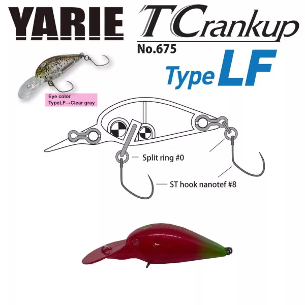 Yarie T-Crankup 675 Type LF 3,5cm 2,6gr C23 Eri Ringo Wobbler