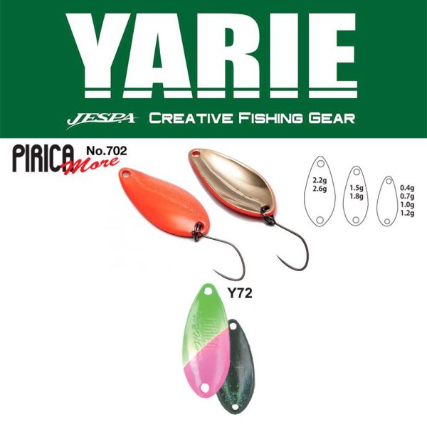 Yarie 702 Pirica More 1,5gr Y72 Green/Pink Lžíce Třpytka