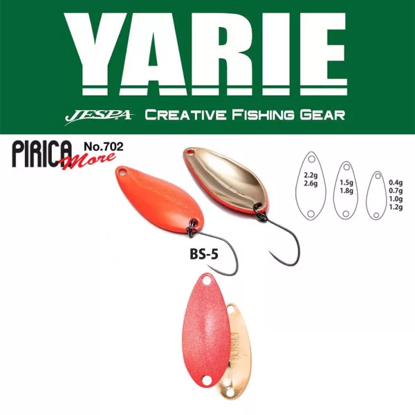 Yarie 702 Pirica More 1,8gr BS-5 Matte Red Lžíce Třpytka
