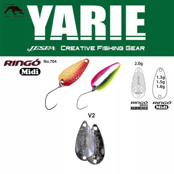 Yarie 704 Ringo Midi 1,5gr V2 Naive Silver Lžíce Třpytka