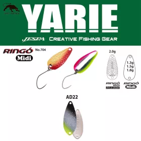   Yarie 704 Ringo Midi 1,8gr AD22 Saber Silver lžíce nástraha