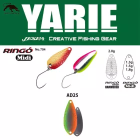   Yarie 704 Ringo Midi 1,8gr AD25 Vegetable Kanálová Třpytka