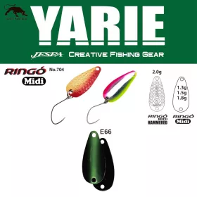 Yarie 704 Ringo Midi 1,8gr E66 Fits Green Lžíce Třpytka