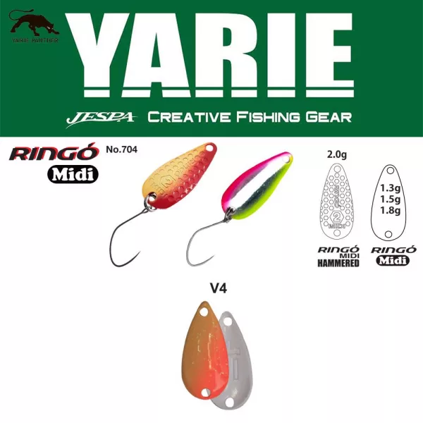Yarie 704 Ringo Midi 1,8gr V4 MG Ice Lžíce Třpytka