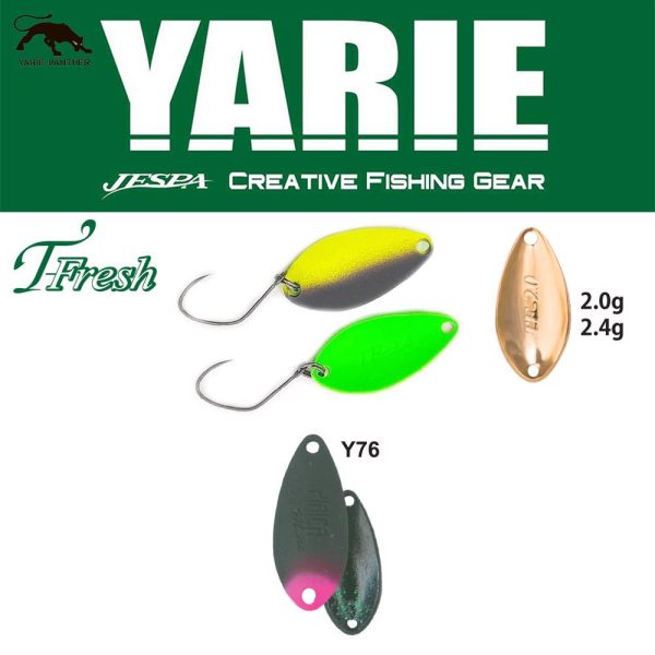 Yarie 708T T-Fresh 2,4gr Y76 Olivová/Růžový Ocas Lžíce třpytka