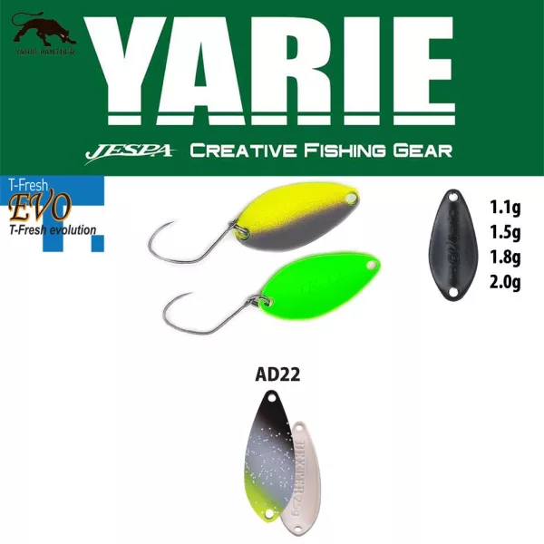Yarie 710T T-Fresh Evo 1,8gr AD22 Saber Silver Lžičková třpytka