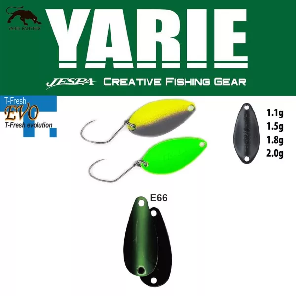Yarie 710T T-Fresh Evo 2,0gr E66 Fits Green lžíce třpytky