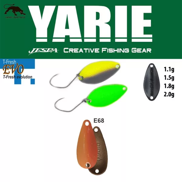 Yarie 710T T-Fresh Evo 2,0gr E68 Karamelově zlatá lžíce třpytky