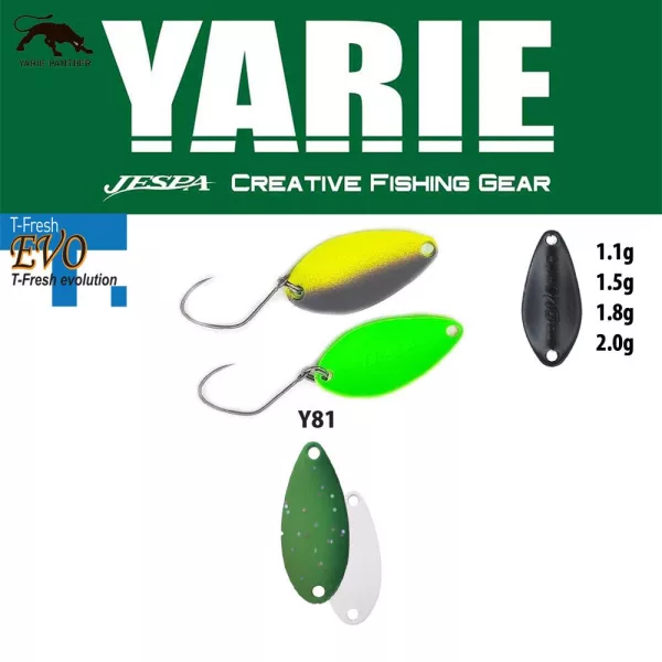Yarie 710T T-Fresh Evo 2,0gr Y81 Cucumber Lžičková třpytka