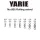 Yarie 805 Rolling Swivel Black 60lb 10 Obratlík 18ks