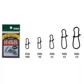 Yarie 809 Line Snap Black #00 15lb Karabinka 10ks
