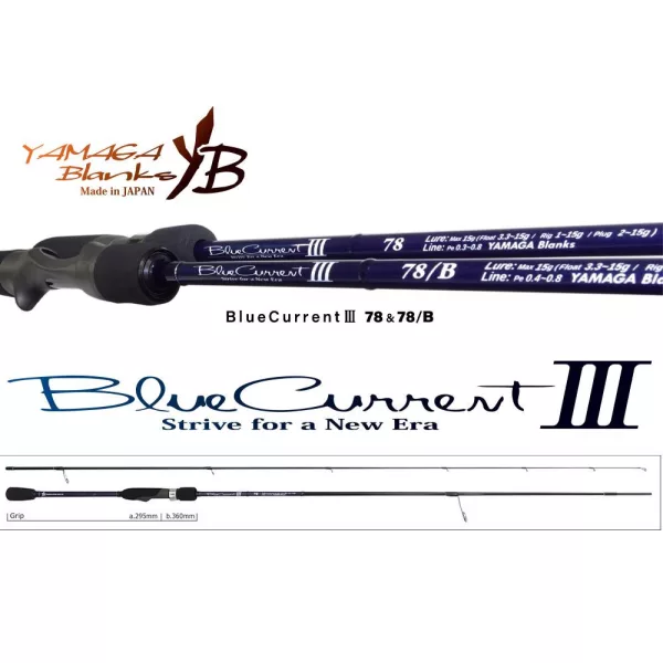 Yamaga Blanks Blue Current III 78 2,42m 2-15gr 2dílný přívlačový prut