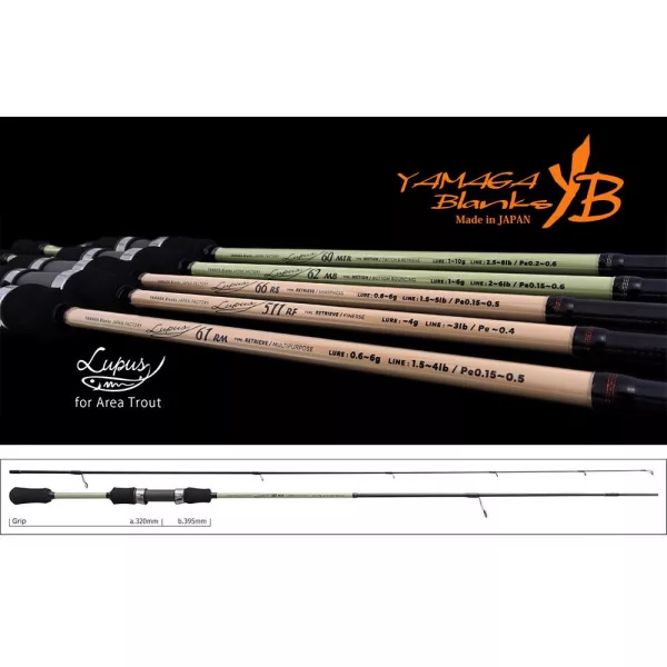 Yamaga Blanks Lupus Area 60MTR Motion 1,83m 1-10gr 2dílný přívlačový prut