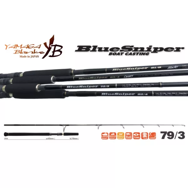 Yamaga Blanks Blue Sniper 79/3 2,36m 30-70gr 2dílný přívlačový prut