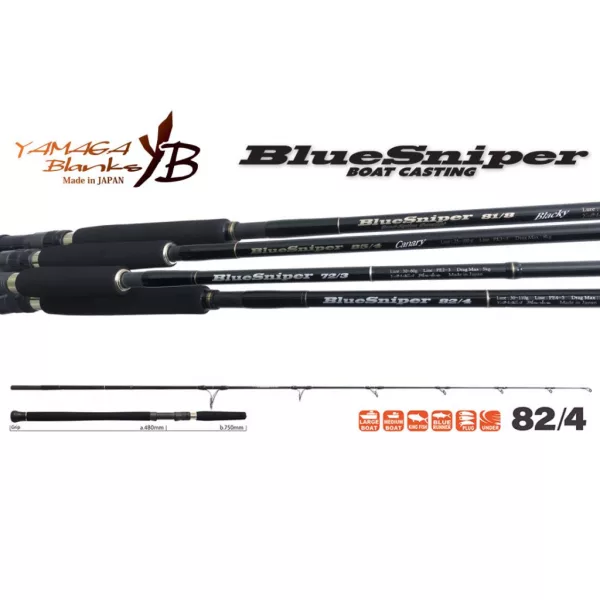 Yamaga Blanks Blue Sniper 82/4 2,52m 30-110gr 2dílný přívlačový prut