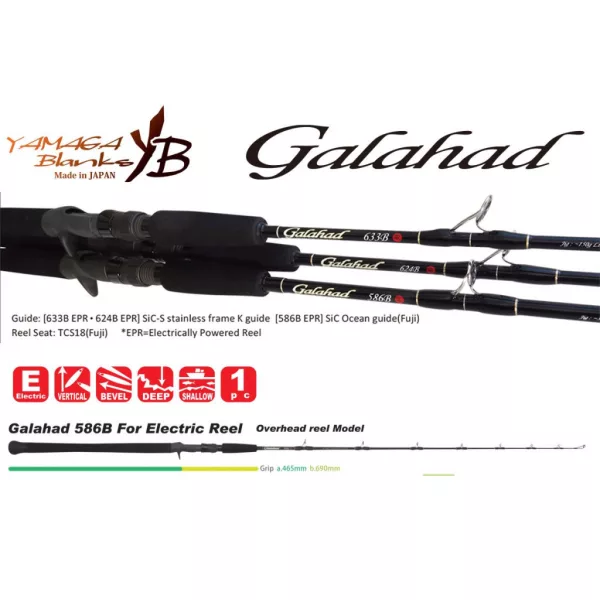 Yamaga Blanks Galahad 586B Cast 1,74m 350gr 1-dílný přívlačový prut