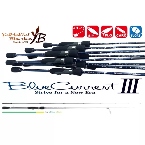 Yamaga Blanks Blue Current III 711 2,42m 2-11gr 2dílný přívlačový prut