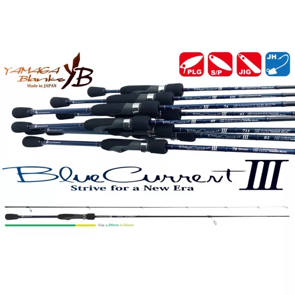 Yamaga Blanks Blue Current III 76Stream 2,29m 1,6-12gr 2dílný přívlačový prut