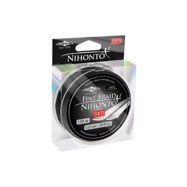 Mikado Nihonto Fine 0,14mm 15m Černá Pletená návazcová šňůra
