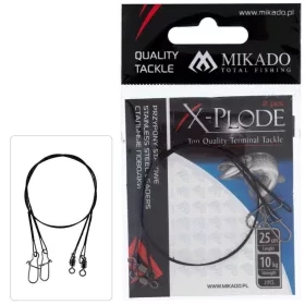 Mikado X-Plode 25cm 10kg Dravcový návazec s obratlíkem